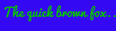 Image with Font Color 04C101 and Background Color 3508F4